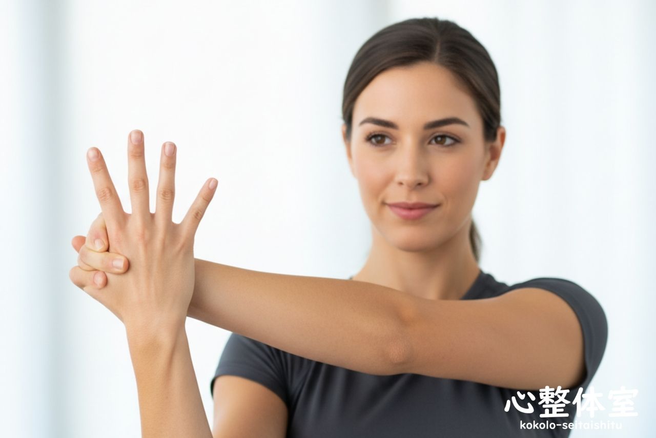 指はしっかり伸ばして健康に