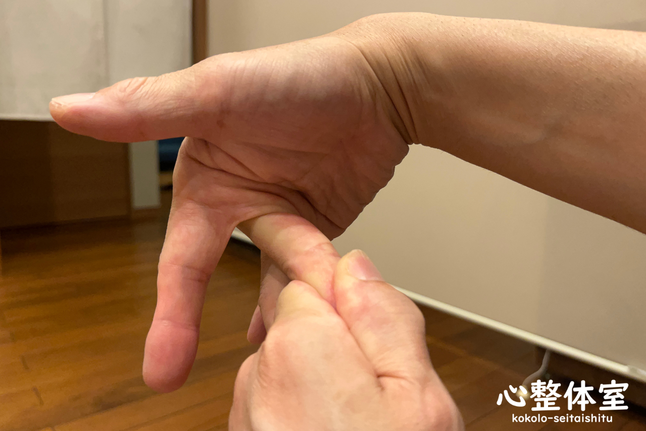 指を曲げる運動